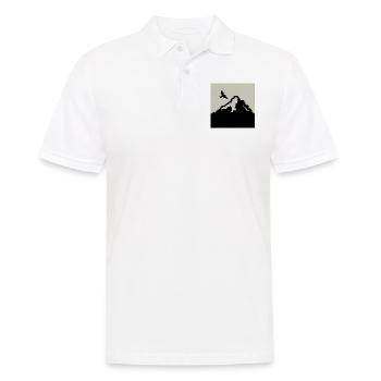 Mountain Bird flying Outdoors sky Hiking Forest - Men's Polo Shirt - white - Front - Kai (181cm)