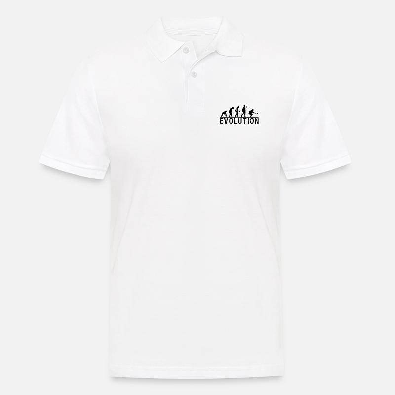 Evolutionskette der Boule - Männer Poloshirt - Weiß