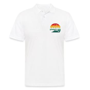 Dock Diving Design für Dog Jumping und Dock Dog - Männer Poloshirt - Weiß - Vorne - Kai (181cm)