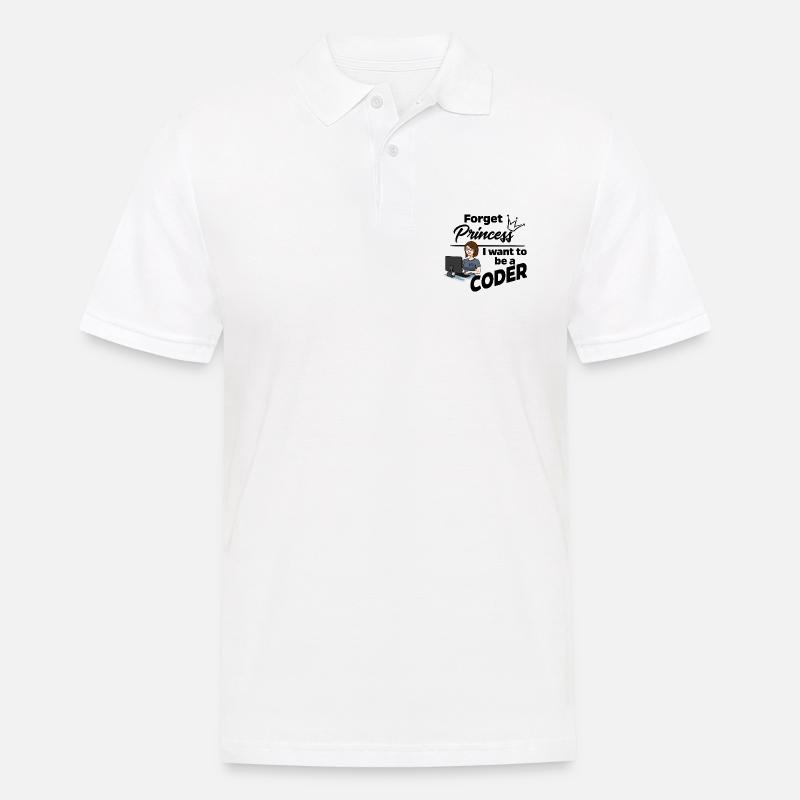 Programmiererin statt Prinzessin - Männer Poloshirt - Weiß