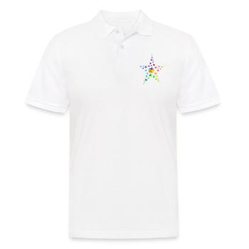 Stars colorful stars many stars - Men's Polo Shirt - white - Front - Kai (181cm)