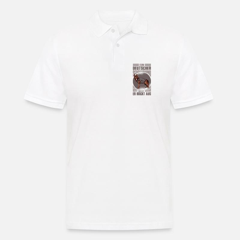 Schäferhund Geschenke Hund Herrchen Gassi - Männer Poloshirt - Weiß