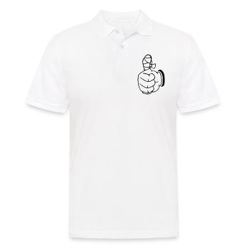 Daumen hoch Handwerker Geschenkidee - Männer Poloshirt - Weiß - Vorne - Kai (181cm)