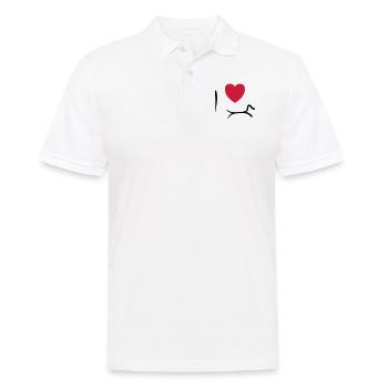 J'aime le teckel - Polo Homme - blanc - Devant - Kai (181cm)