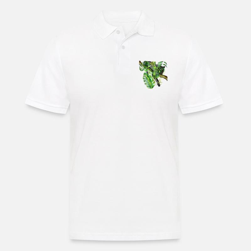 Jaguar Der schwarze Jäger im Dschungel - Männer Poloshirt - Weiß