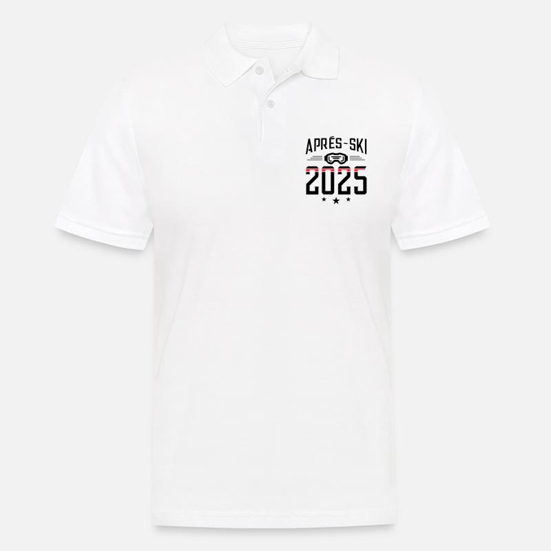 Apres Ski 2025 - Männer Poloshirt - Weiß