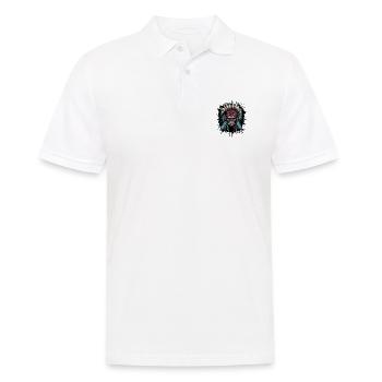 Portrait de chef indien Apache mort - Polo Homme - blanc - Devant - Kai (181cm)