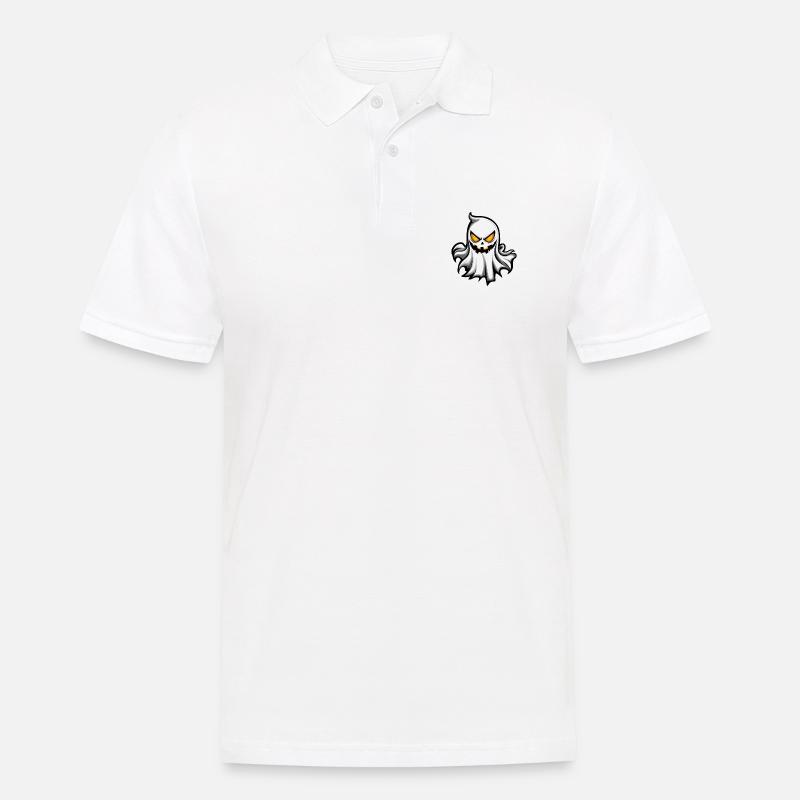 Geist Halloween Comic - Männer Poloshirt - Weiß