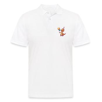 dinosaure t-rex anniversaire bébé - Polo Homme - blanc - Devant - Kai (181cm)