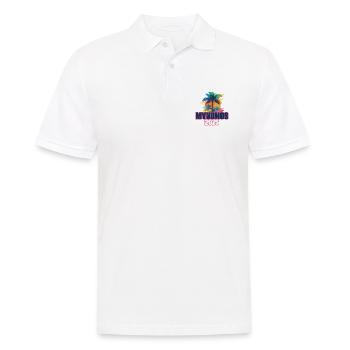 Mykonos 2025 Palmiers de vacances - Polo Homme - blanc - Devant - Kai (181cm)