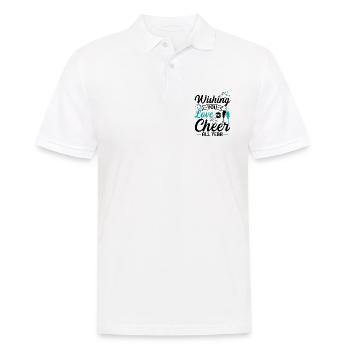 Réveillon du Nouvel An, Paix, Amour, Bonne Année - Polo Homme - blanc - Devant - Kai (181cm)