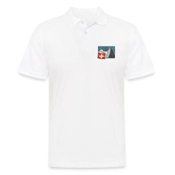Suisse Vacances Ski Randonnée Montagne Suisse - Polo Homme - blanc - Devant - Kai (181cm)