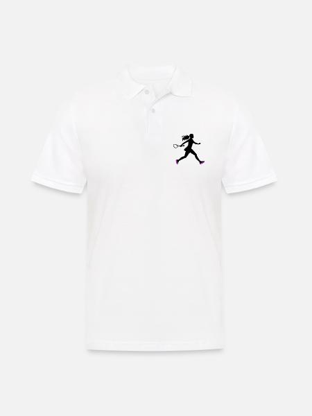 Tennis Player Icon - Men's Polo Shirt - white