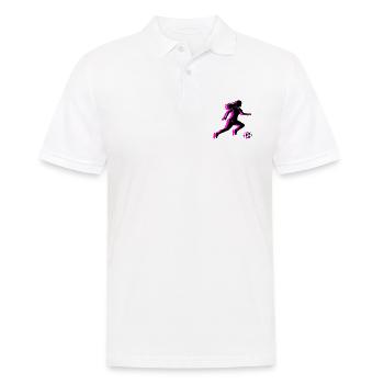 Soccer Woman Symbol Soccer Player Woman - Men's Polo Shirt - white - Front - Kai (181cm)