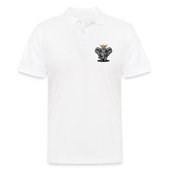 Elephant Comic Crown - Men's Polo Shirt - white - Front - Kai (181cm)