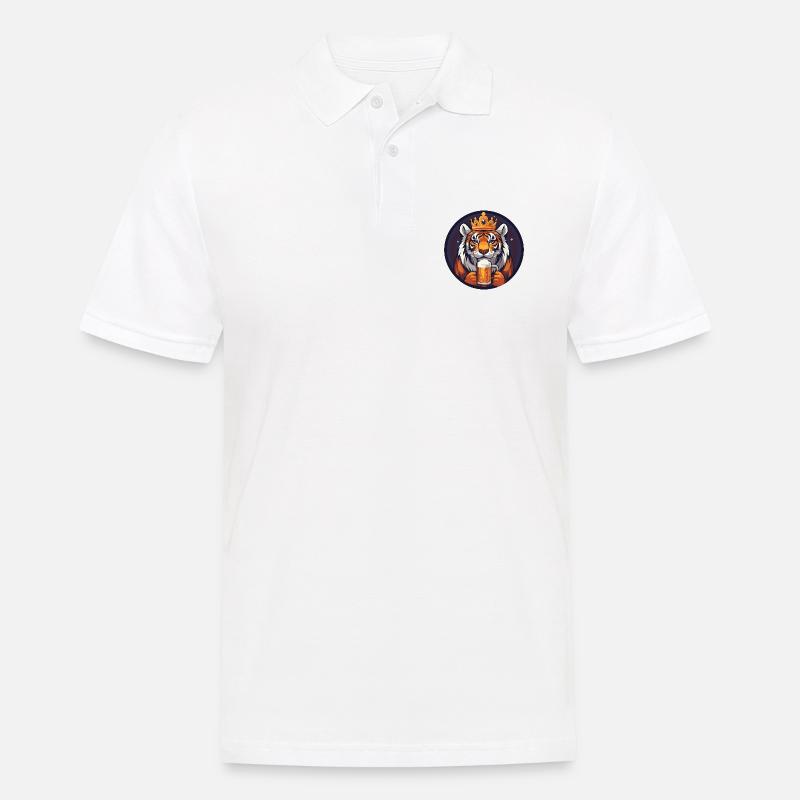 Tiger Bier Comic - Männer Poloshirt - Weiß