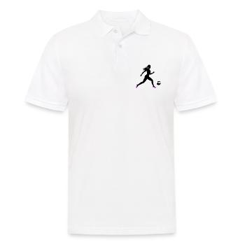 Soccer Woman Symbol Soccer Player Woman - Men's Polo Shirt - white - Front - Kai (181cm)