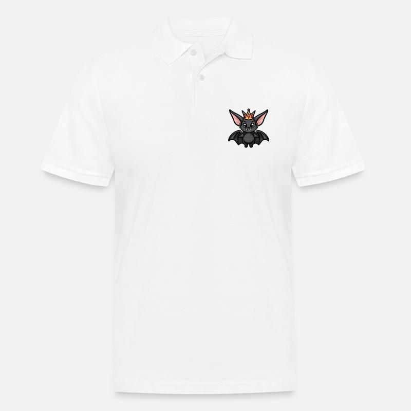 Fledermaus Comic Krone - Männer Poloshirt - Weiß