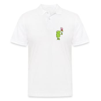 Grenouille avec glace - Polo Homme - blanc - Devant - Kai (181cm)