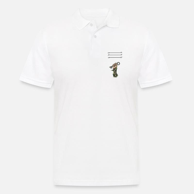 Solid like Oliven trees - Männer Poloshirt - Weiß