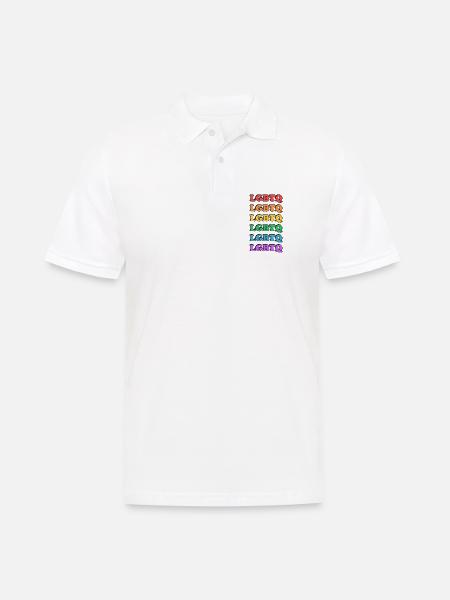 Rainbow LGBTQ - Männer Poloshirt - Weiß