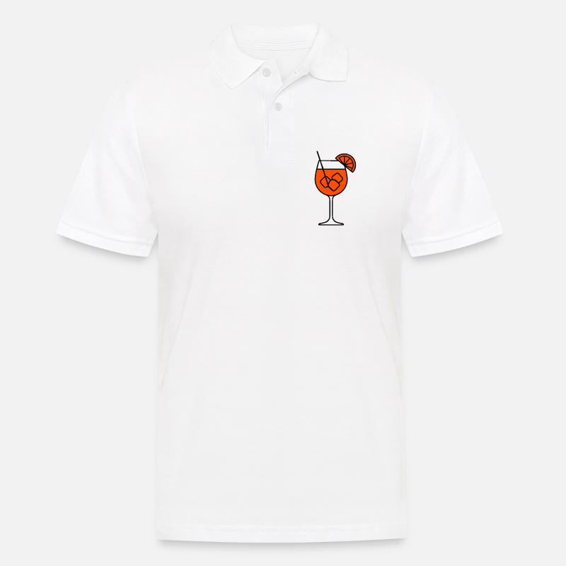 Party Spritz Glas Geschenkidee - Männer Poloshirt - Weiß