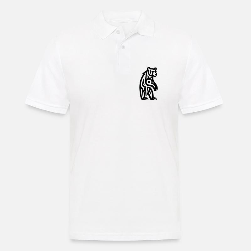 Just a Black Bear #3 - Männer Poloshirt - Weiß