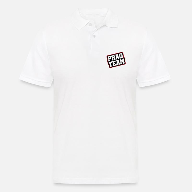 Prag Team - Männer Poloshirt - Weiß