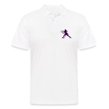 Icône du joueur de tennis - Polo Homme - blanc - Devant - Kai (181cm)