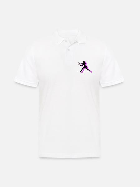 Tennis Spielerin Symbol - Männer Poloshirt - Weiß