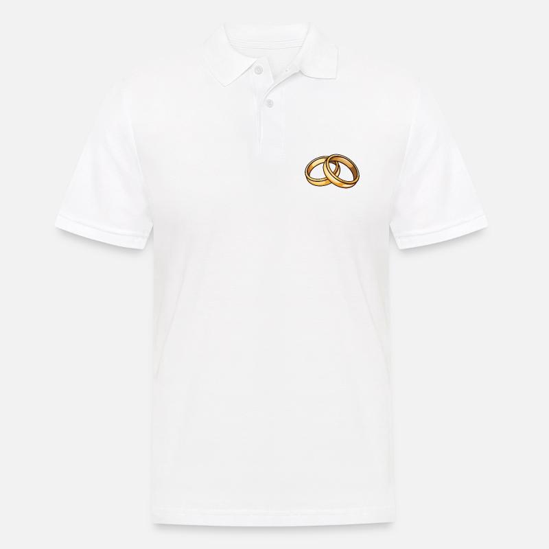 Eheringe Hochzeit - Männer Poloshirt - Weiß