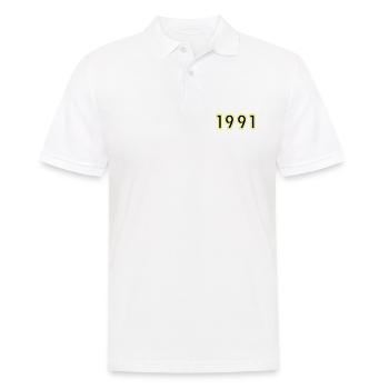 1991 Year Birthday - Men's Polo Shirt - white - Front - Kai (181cm)