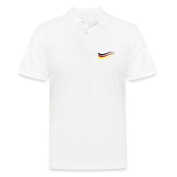 Germany Flag Line - Men's Polo Shirt - white - Front - Kai (181cm)