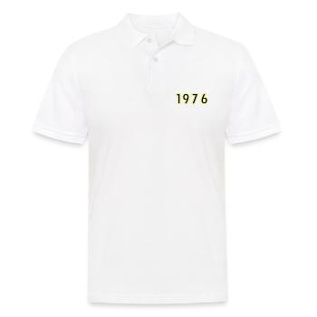 1976 Année Anniversaire - Polo Homme - blanc - Devant - Kai (181cm)