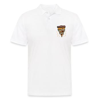 Pizza est la vie - Polo Homme - blanc - Devant - Kai (181cm)