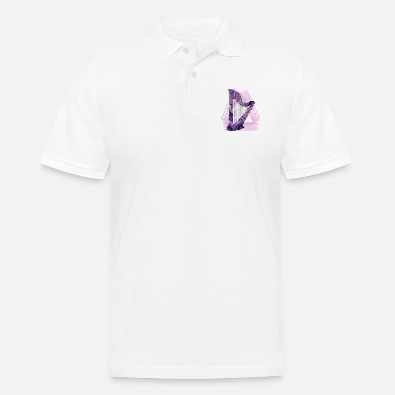 harfe e 75 - Männer Poloshirt - Weiß