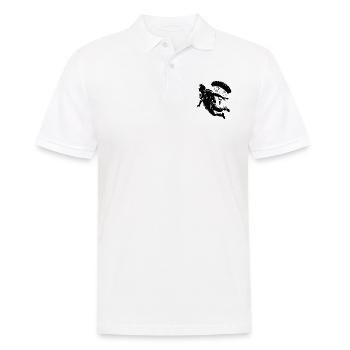 Two skydivers skydiving - Men's Polo Shirt - white - Front - Kai (181cm)