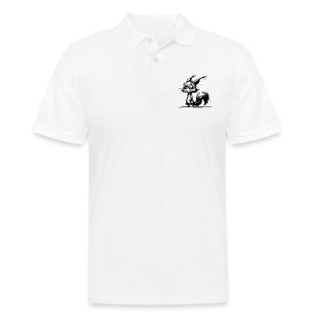 Eichhörnchen total verpennt und verschlafene Augen - Männer Poloshirt - Weiß - Vorne - Kai (181cm)