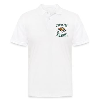 J'ai Sushis Cadeau Humour Personnalisé - Polo Homme - blanc - Devant - Kai (181cm)