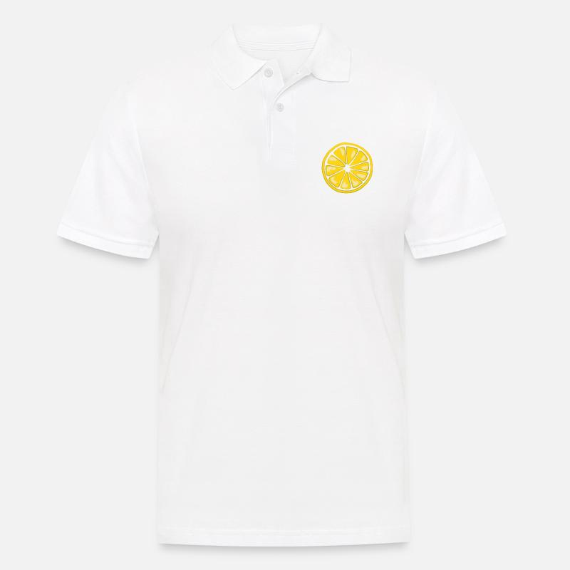 Früchtchen - Zitrone - Männer Poloshirt - Weiß