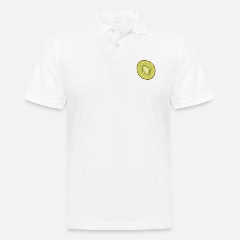 Früchtchen - Kiwi - Männer Poloshirt - Weiß