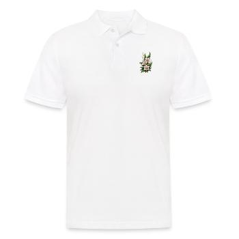 Fleur de lys rose et blanc - Polo Homme - blanc - Devant - Kai (181cm)
