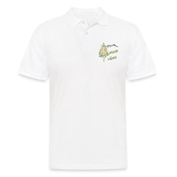 nature 40 fir and mountains e 1 - Men's Polo Shirt - white - Front - Kai (181cm)