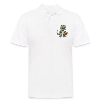 Dinosaur T-Rex Halloween Comic Funny - Men's Polo Shirt - white - Front - Kai (181cm)