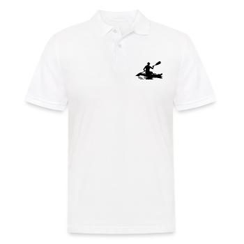 Wanderung mit Kayak Boot auf See und Fluss - Männer Poloshirt - Weiß - Vorne - Kai (181cm)
