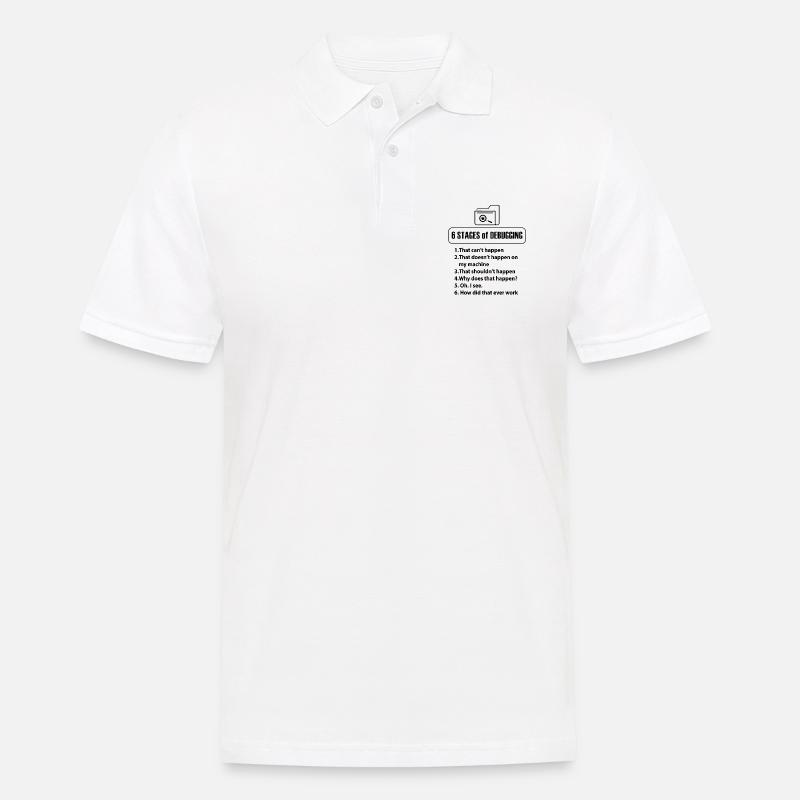 Cadeaux Programmeur Nerd Bug Developer - Polo Homme - blanc