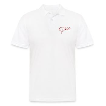 Herz mit Liebe Gefühl - Männer Poloshirt - Weiß - Vorne - Kai (181cm)