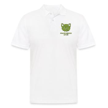 Schrödingers Kotze - Männer Poloshirt - Weiß - Vorne - Kai (181cm)