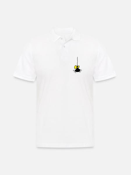 Grumpy Spider Zweifarbiges Design - Männer Poloshirt - Weiß