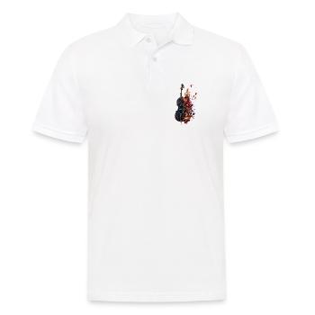 Barocke Blumengeige - Männer Poloshirt - Weiß - Vorne - Kai (181cm)